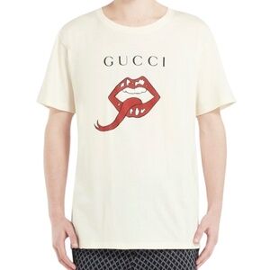 Authentic Gucci Mouth Print T-Shirt